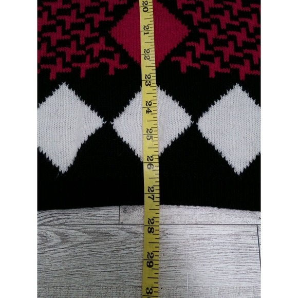 Vintage Men's American Pride Sweater USA Made Acrylic Blend 80s 90s Argyle - Picture 7 of 8